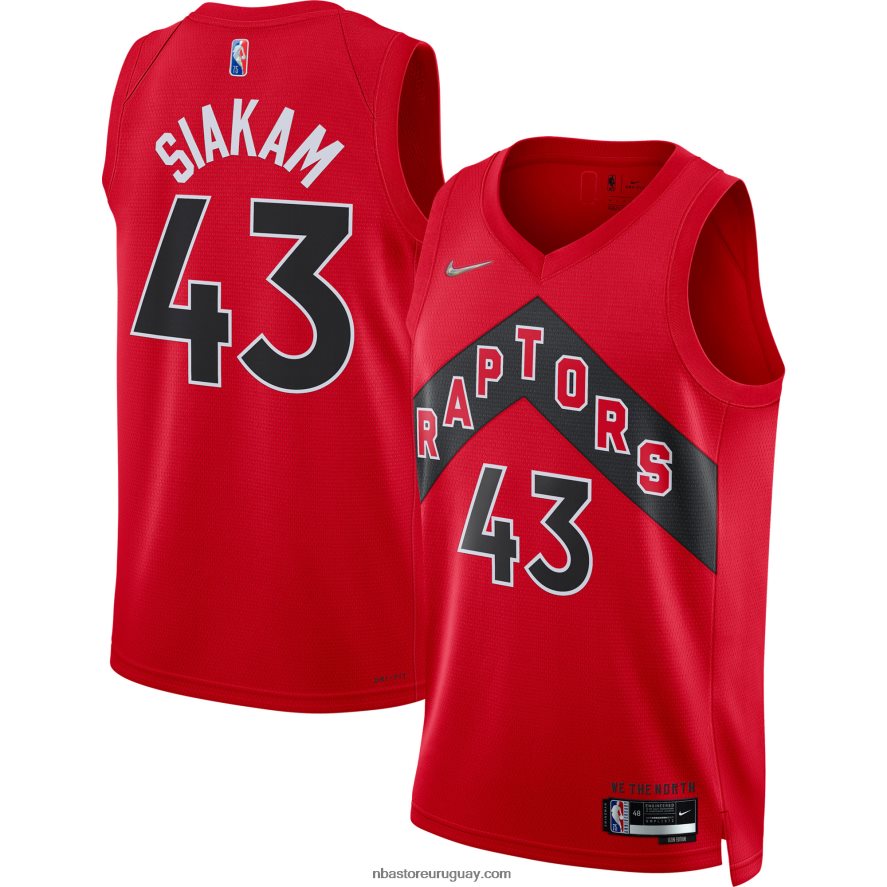 toronto raptors pascal siakam nike rojo diamante swingman jersey 6L080N6196 NBA