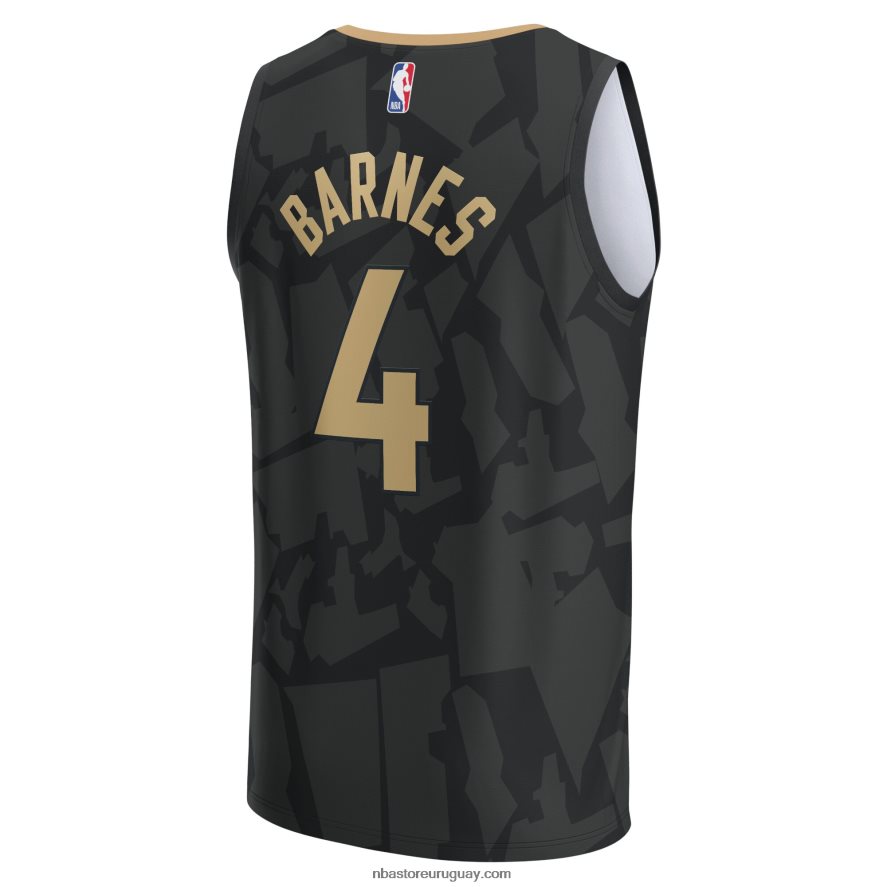 toronto raptors scottie barnes negro fastbreak jersey 6L080N7158 NBA