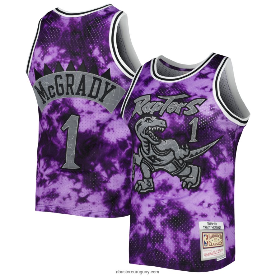 toronto raptors tracy mcgrady mitchell & ness púrpura galaxy swingman jersey 6L080N255 NBA