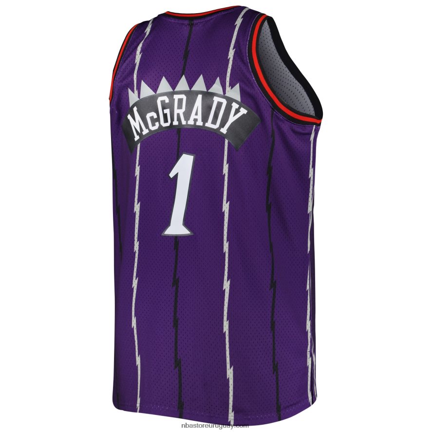 toronto raptors tracy mcgrady mitchell & ness púrpura grande y alto clásico de madera dura swingman jersey 6L080N6195 NBA