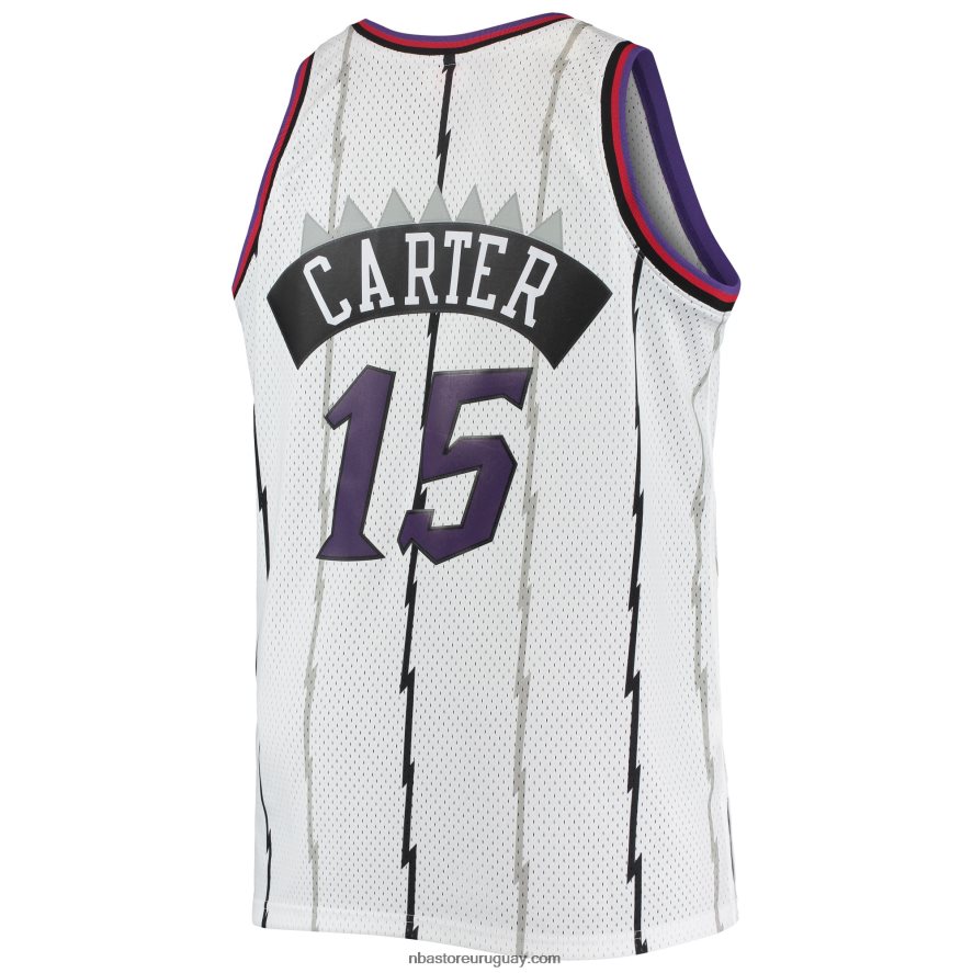 toronto raptors vince carter mitchell & ness blanco grande y alto clásico de madera dura swingman jersey 6L080N6322 NBA