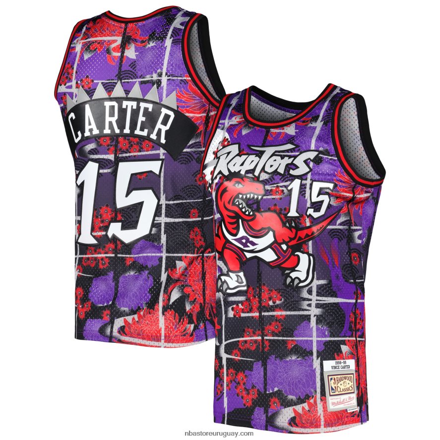 toronto raptors vince carter mitchell & ness púrpura clásico de madera dura año nuevo lunar swingman jersey 6L080N6047 NBA
