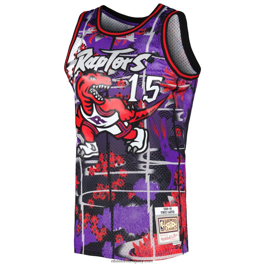 toronto raptors vince carter mitchell & ness púrpura clásico de madera dura año nuevo lunar swingman jersey 6L080N6047 NBA