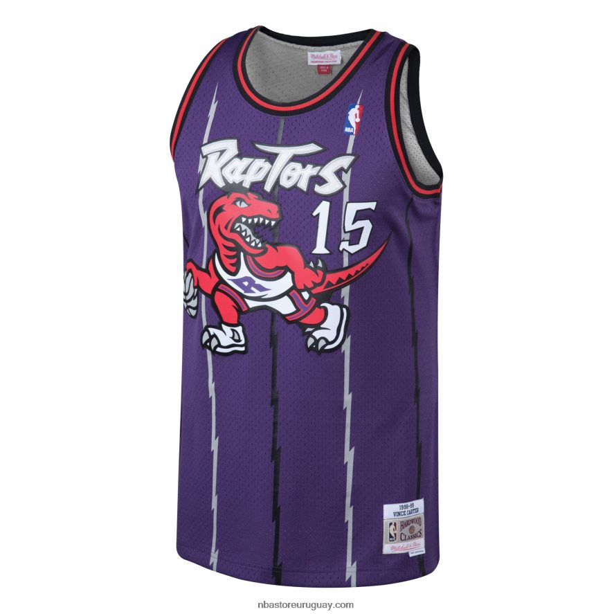 toronto raptors vince carter mitchell & ness púrpura clásico de madera dura swingman jersey 6L080N13 NBA
