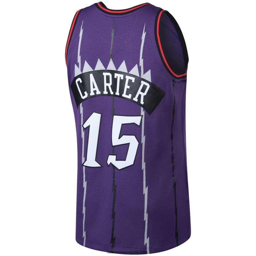 toronto raptors vince carter mitchell & ness púrpura grande y alto clásico de madera dura jersey 6L080N2188 NBA