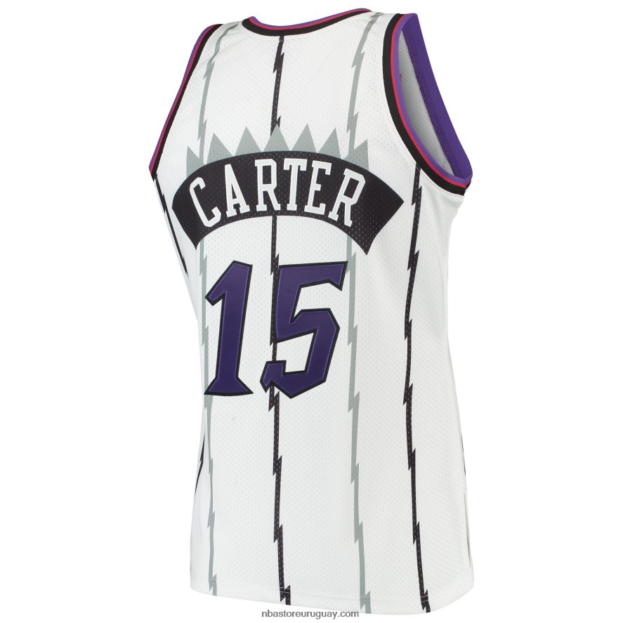 toronto raptors vince carter mitchell & ness white hardwood classics jersey auténtico 6L080N1712 NBA