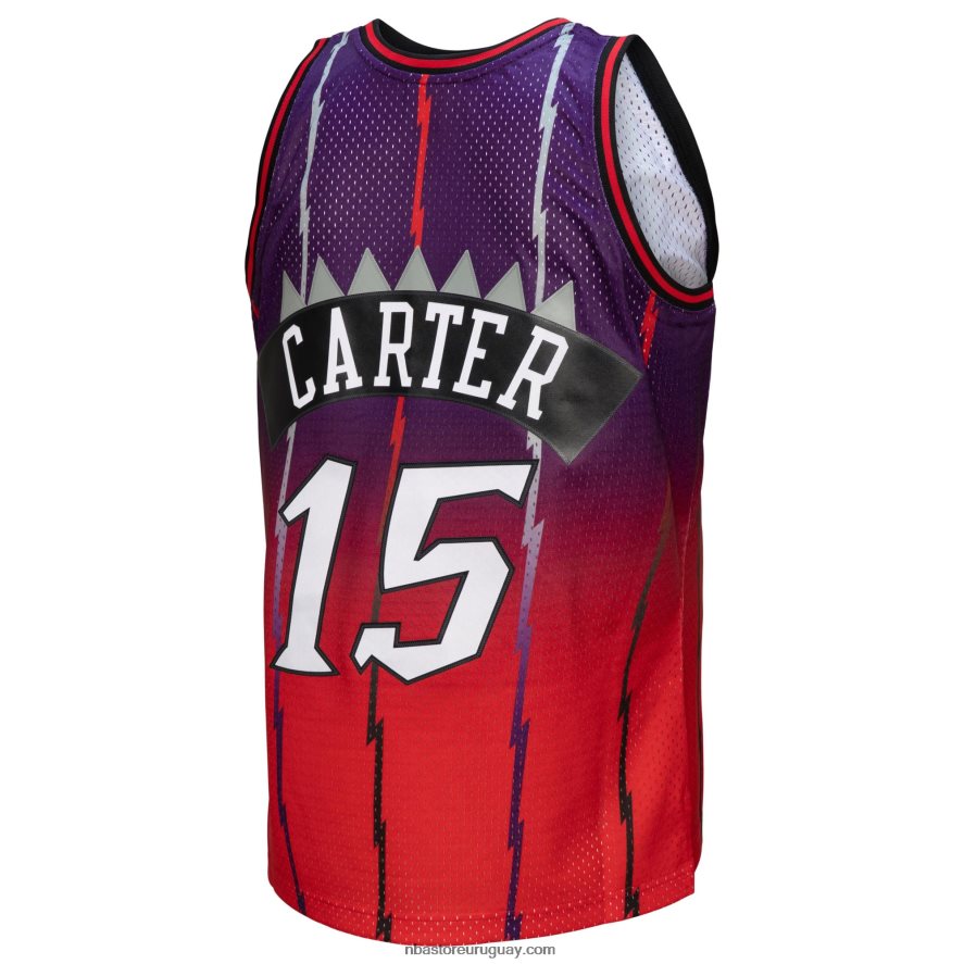 toronto raptors vince carter rojo/púrpura hardwood classics fadeaway swingman player jersey 6L080N3033 NBA