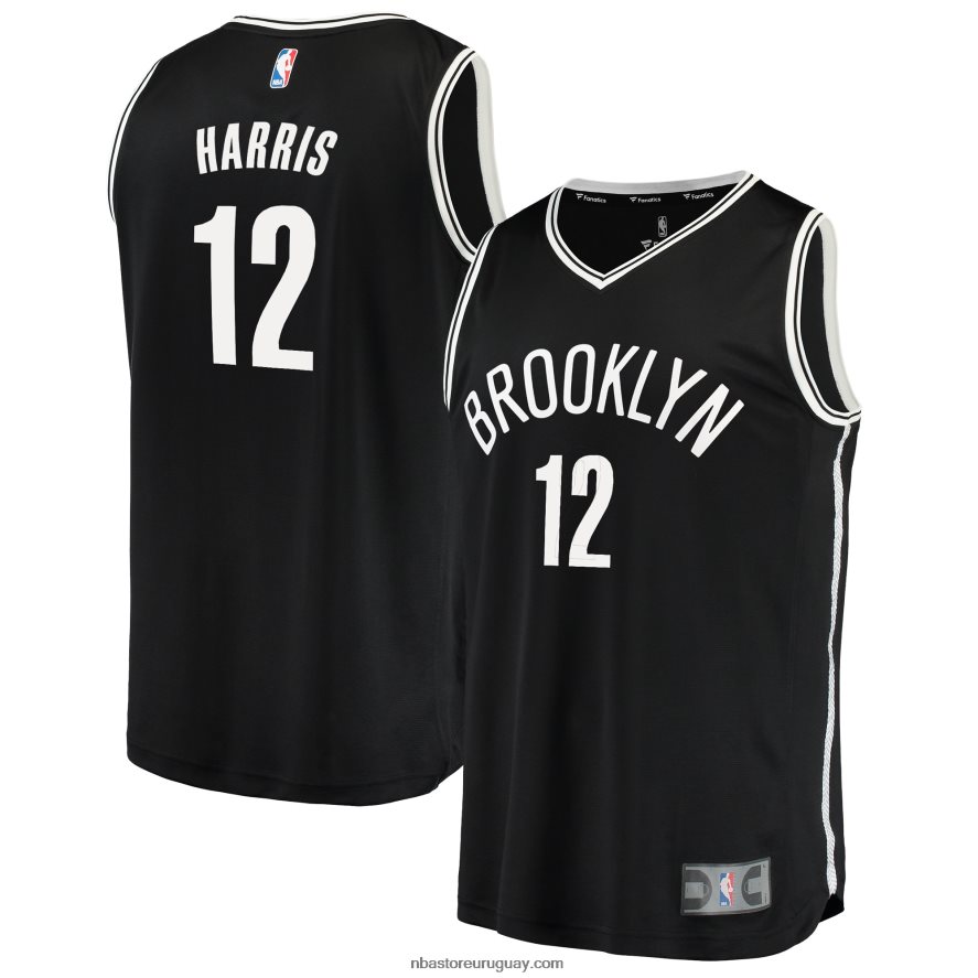 Camiseta de réplica de jugador de los Brooklyn Nets Joe Harris, negra, Fast Break. 6L080N8035 NBA