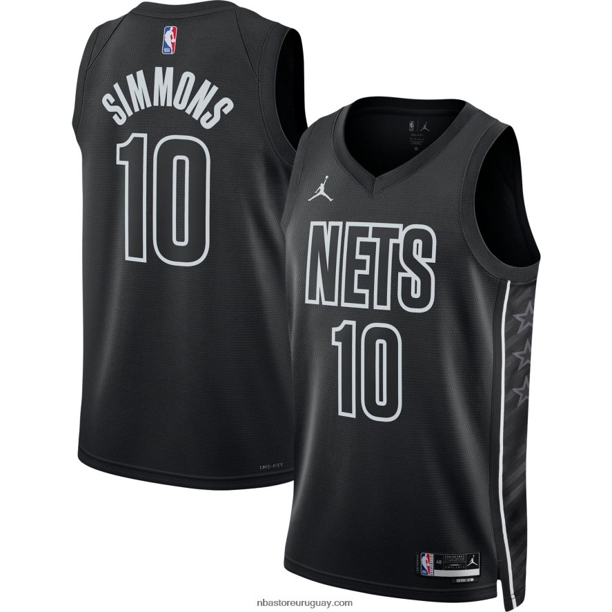 brooklyn nets ben simmons jordan marca negro swingman jersey 6L080N7895 NBA