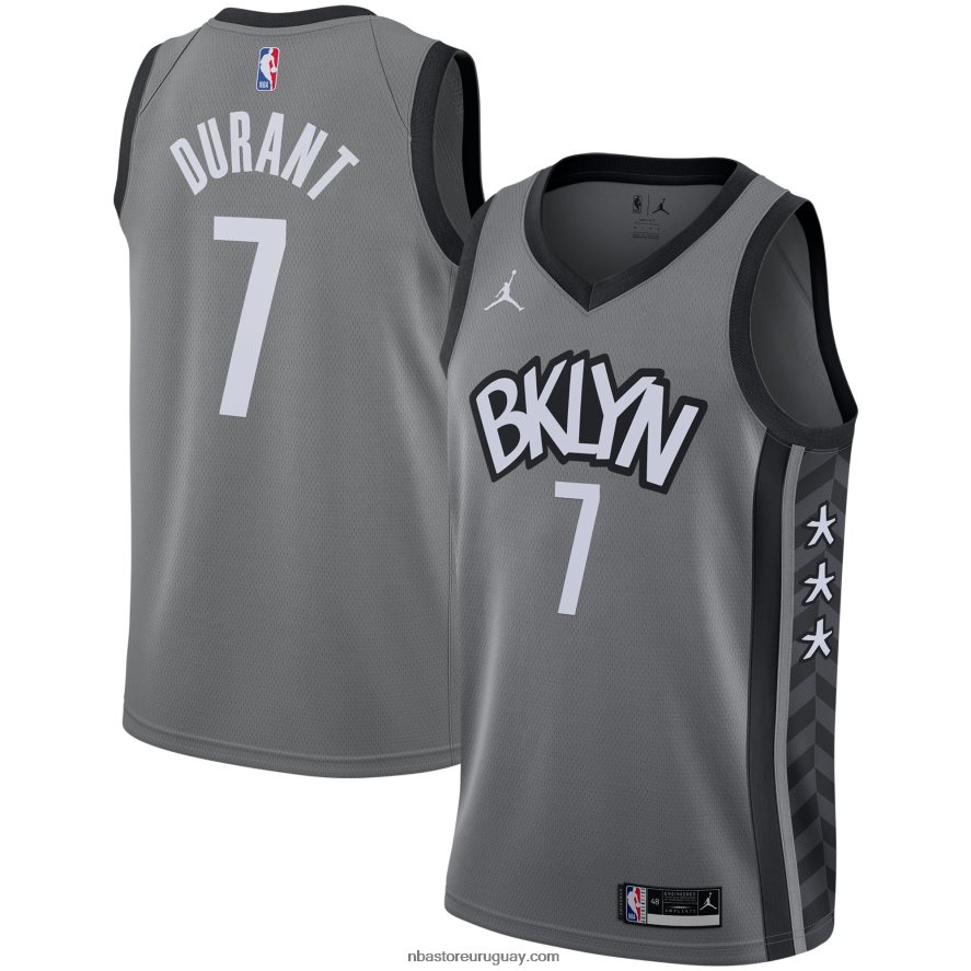 brooklyn nets kevin durant jordan marca gris swingman jersey 6L080N330 NBA