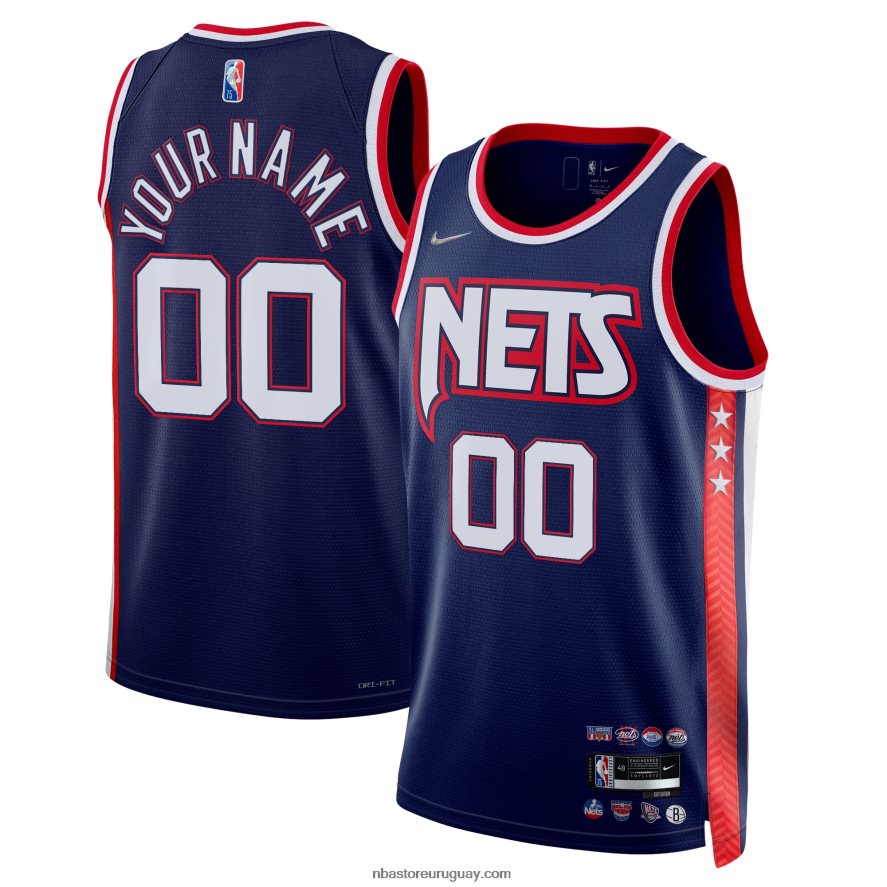 brooklyn nets nike azul marino swingman camiseta personalizada 6L080N1448 NBA