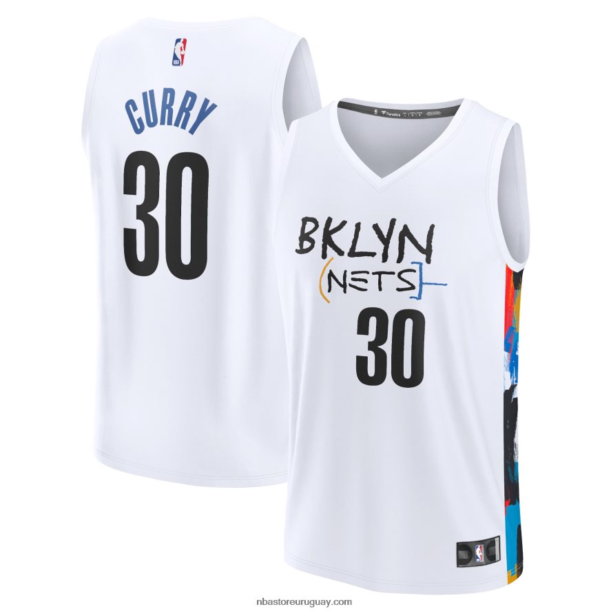 brooklyn nets seth curry blanco fastbreak jersey 6L080N2169 NBA
