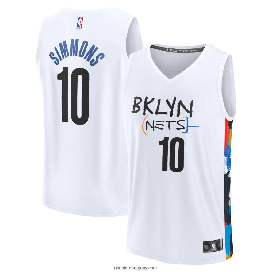 camiseta blanca de brooklyn nets ben simmons fastbreak 6L080N6675 NBA