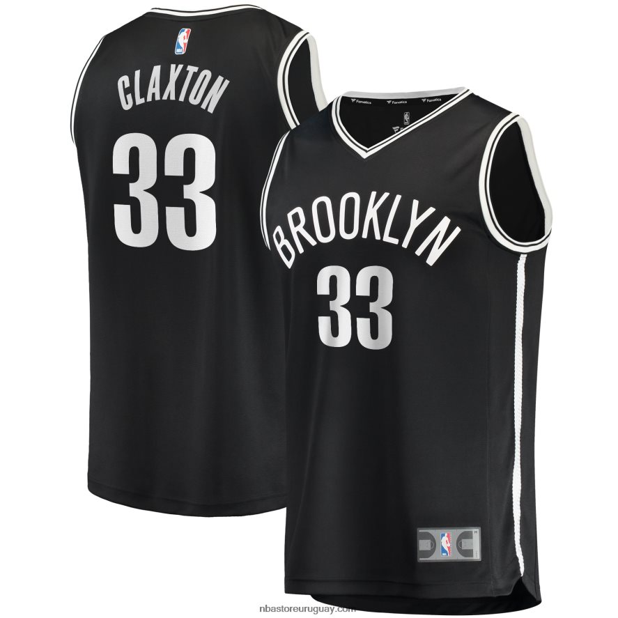 camiseta de jugador de brooklyn nets nicolas claxton black fast break 6L080N1142 NBA