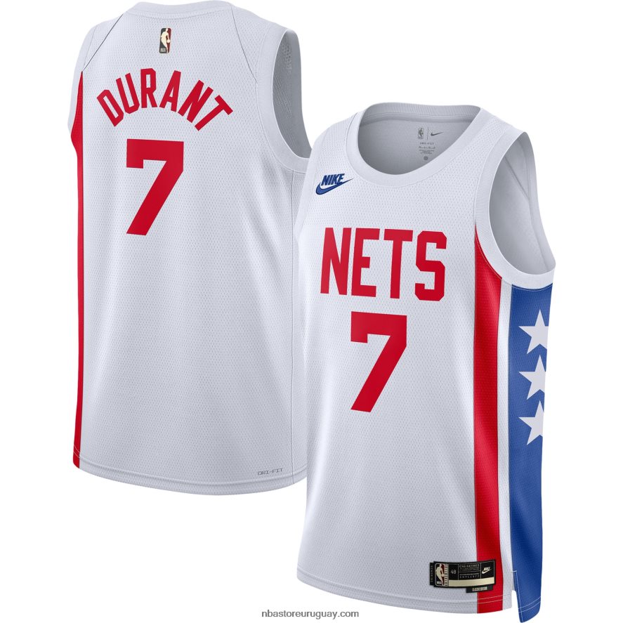 camiseta de los brooklyn nets kevin durant nike blanca swingman 6L080N184 NBA