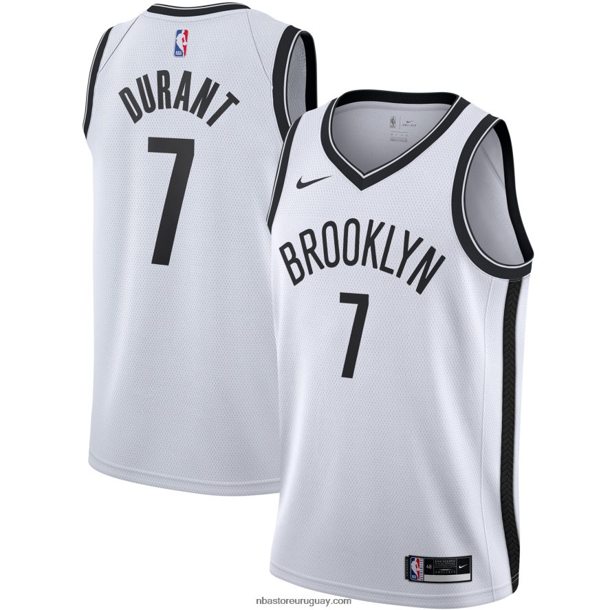 camiseta de los brooklyn nets kevin durant nike blanca swingman 6L080N2241 NBA