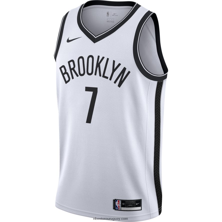 camiseta de los brooklyn nets kevin durant nike blanca swingman 6L080N2241 NBA