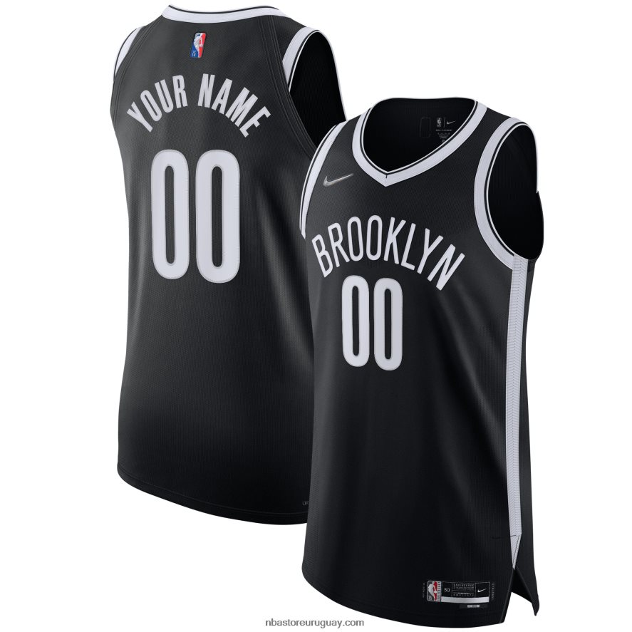 camiseta de los brooklyn nets nike black diamond swingman auténtica personalizada 6L080N1178 NBA