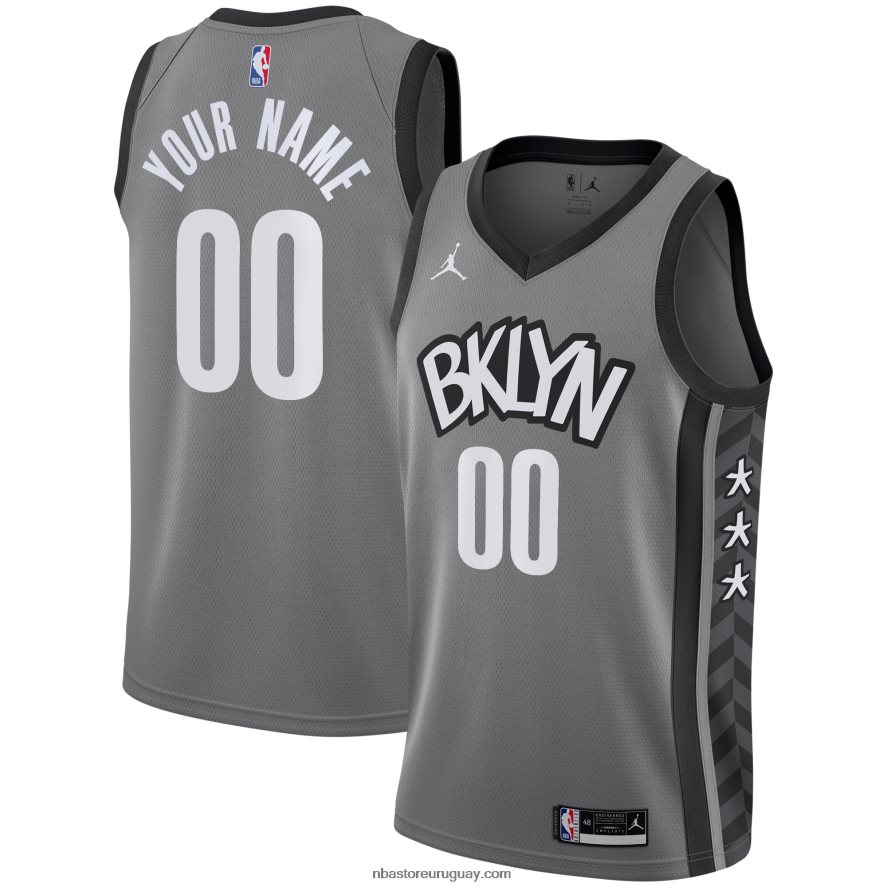 camiseta personalizada de los brooklyn nets jordan brand gris swingman 6L080N5876 NBA