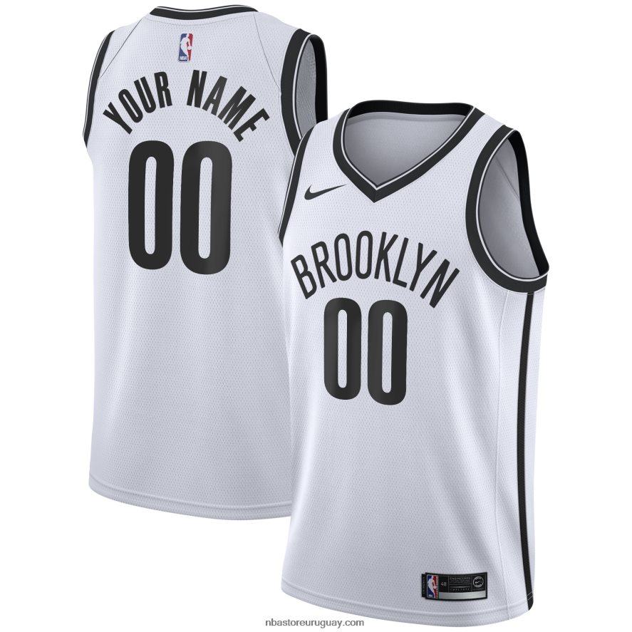 camiseta personalizada de los brooklyn nets nike blanca swingman 6L080N5132 NBA