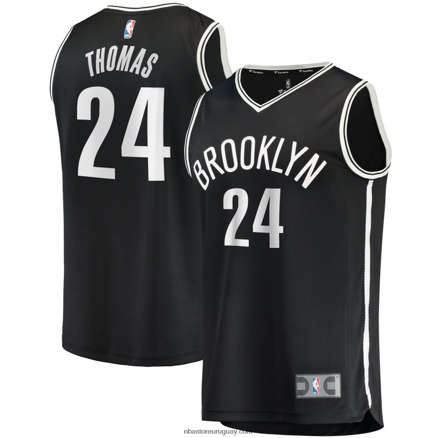 camiseta réplica de brooklyn nets cam thomas black fast break 6L080N861 NBA
