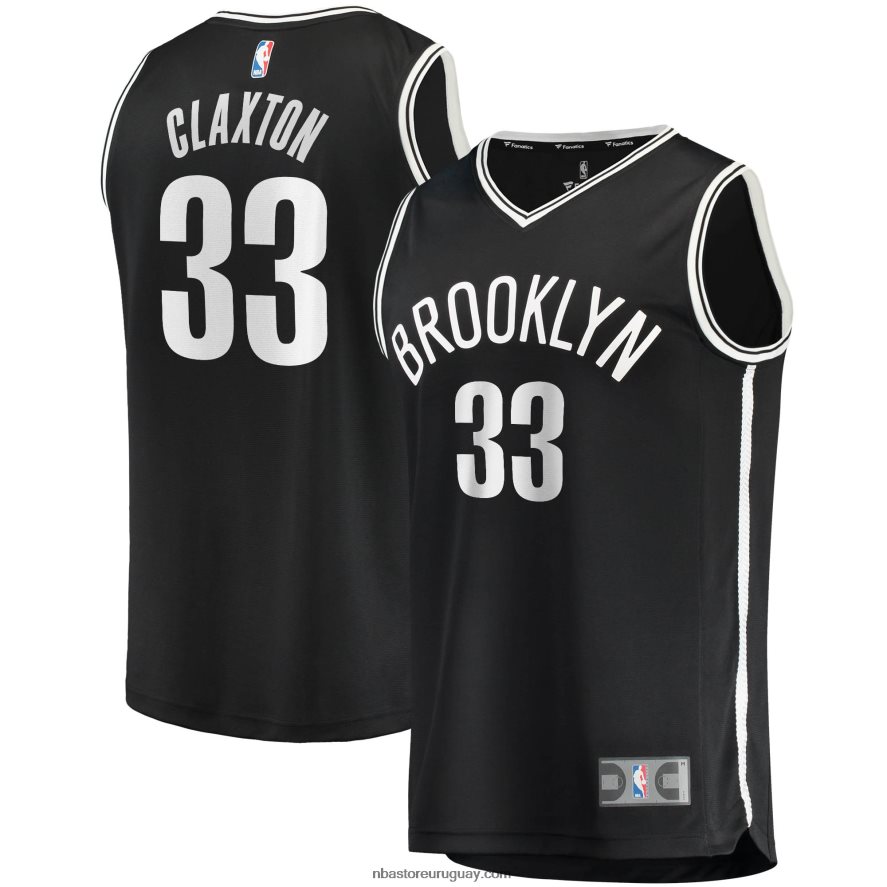 camiseta réplica de brooklyn nets nicolas claxton negro fast break 6L080N3047 NBA