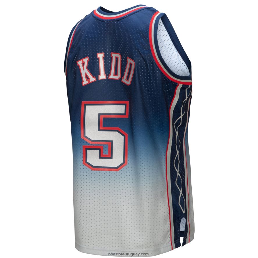 new jersey nets jason kid d gris/azul hardwood classics fadeaway swingman player jersey 6L080N2095 NBA