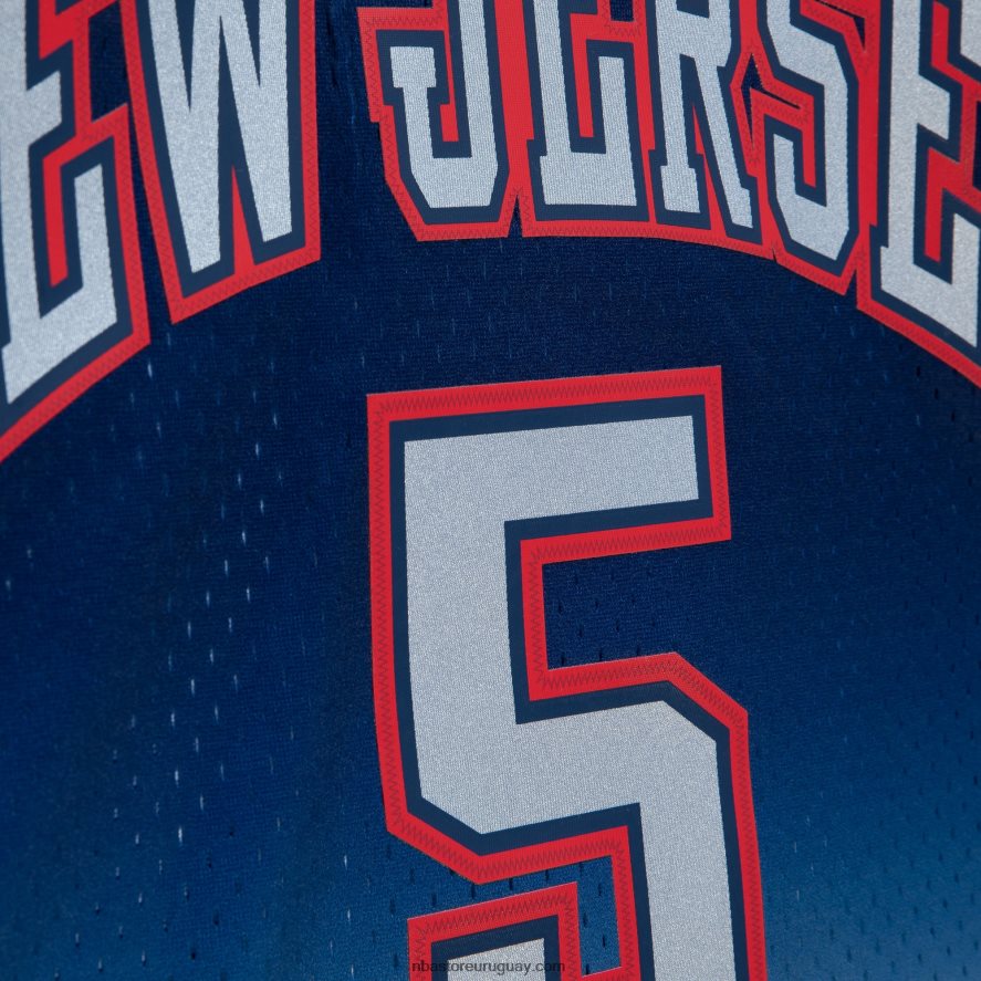 new jersey nets jason kid d gris/azul hardwood classics fadeaway swingman player jersey 6L080N2095 NBA
