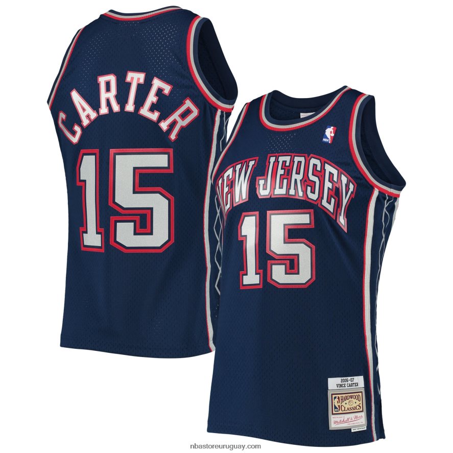 new jersey nets vince carter mitchell & ness azul marino hardwood classics swingman jersey 6L080N1957 NBA