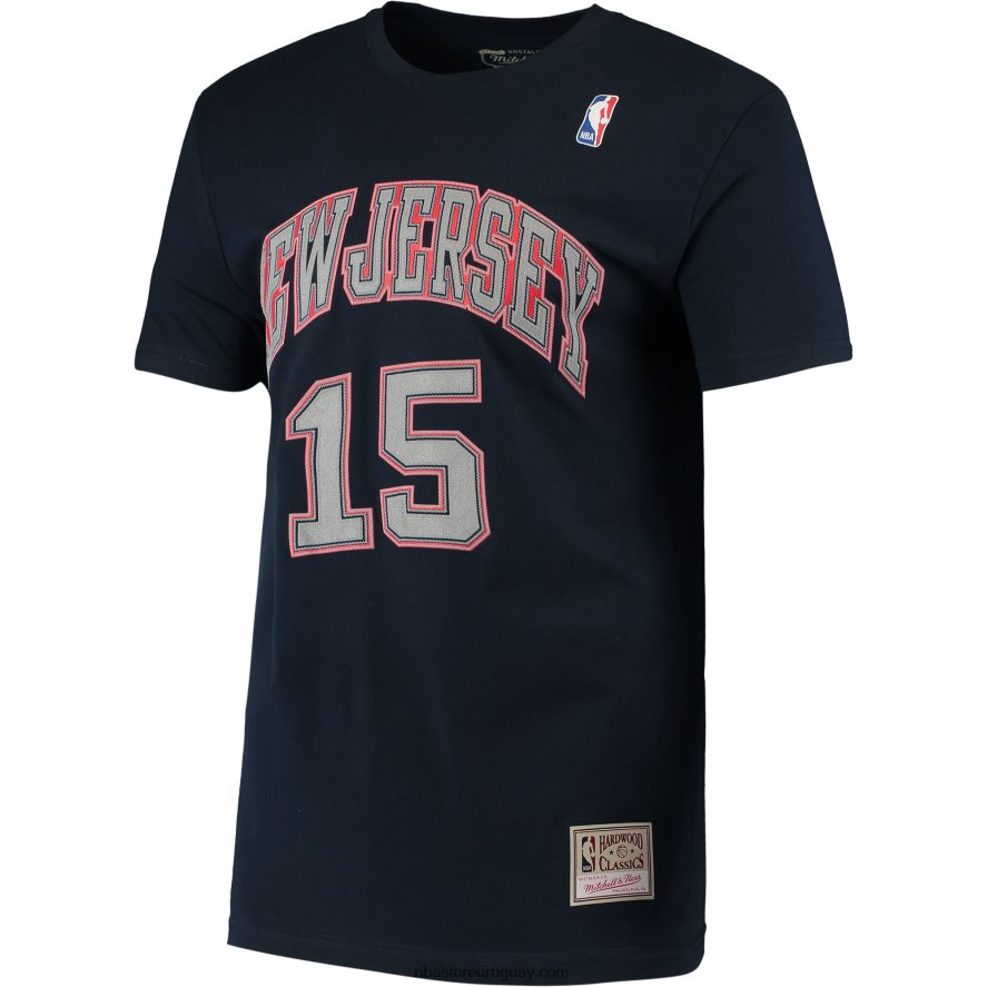 new jersey nets vince carter mitchell & ness navy hardwood classics puntada nombre y número camiseta 6L080N2197 NBA