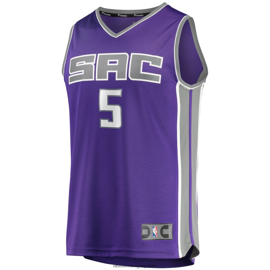 Réplica de camiseta de jugador de fast break morada de sacramento kings de\'aaron fox 6L080N102 NBA