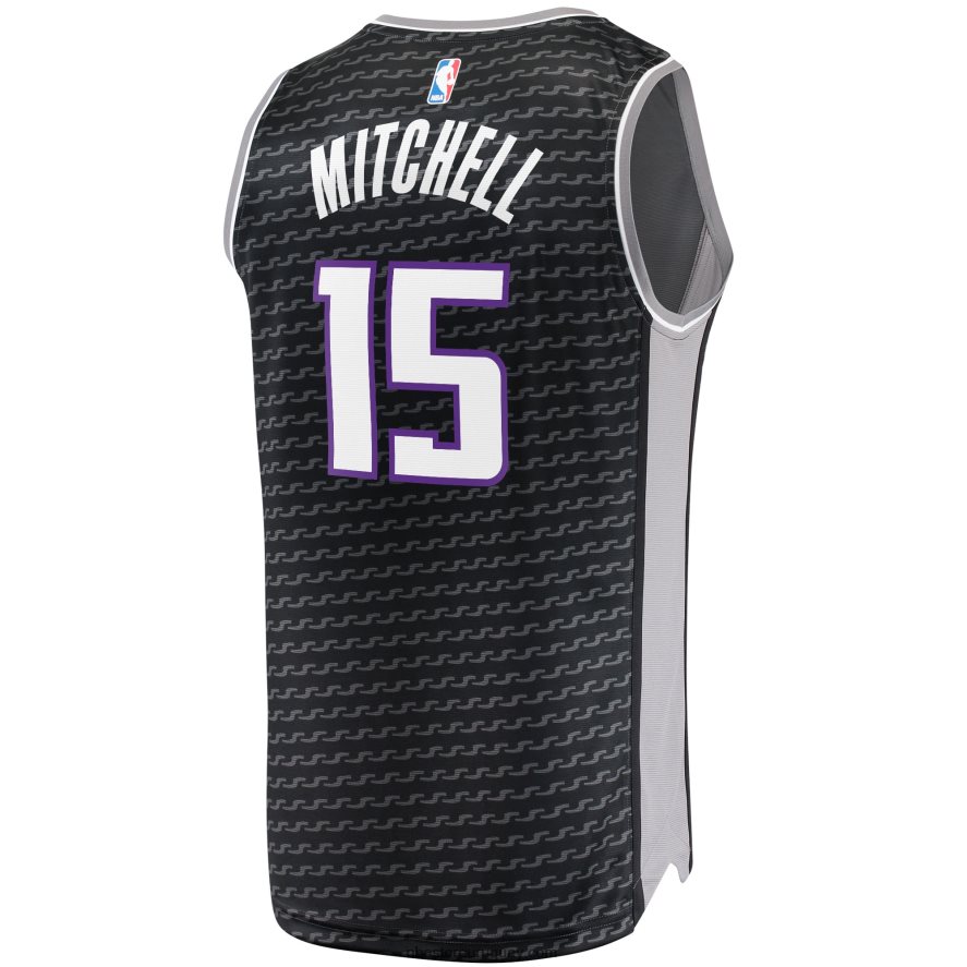 Sacramento Kings Davion Mitchell Réplica de camiseta negra de ruptura rápida 6L080N1690 NBA