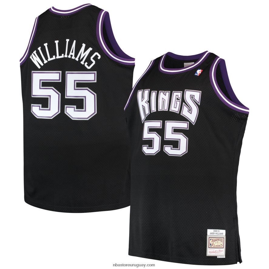 sacramento kings jason williams mitchell & ness negro grande y alto hardwood classics swingman jersey 6L080N740 NBA
