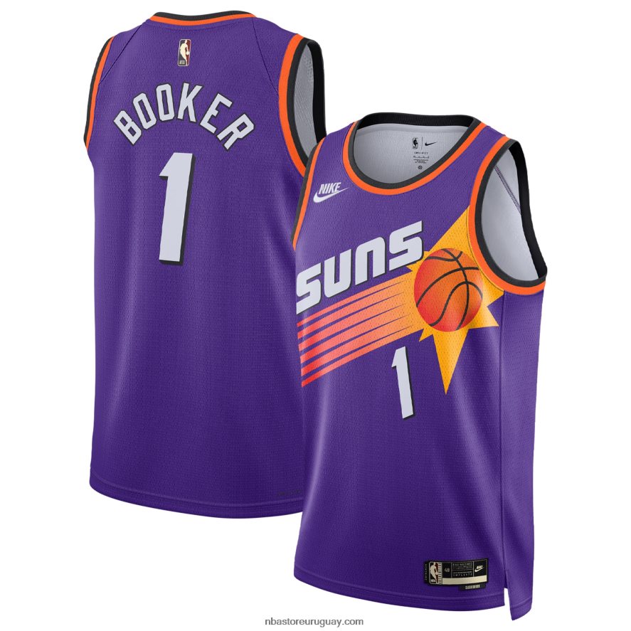Phoenix Suns Devin Booker Nike Swingman Jersey Púrpura 6L080N19 NBA