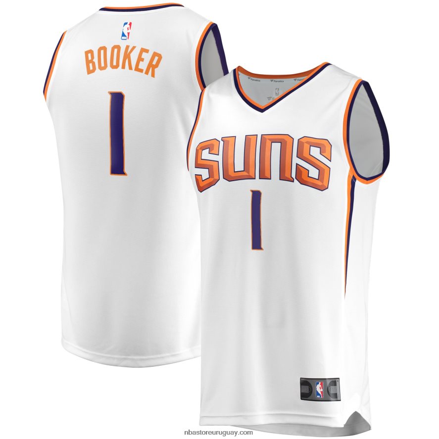 Phoenix Suns Devin Booker Réplica de camiseta blanca de jugador Fast Break 6L080N522 NBA