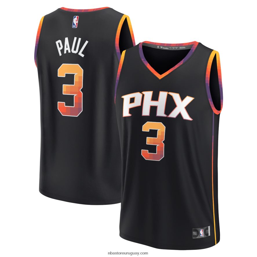 camiseta de jugador de phoenix suns chris paul black fast break 6L080N196 NBA