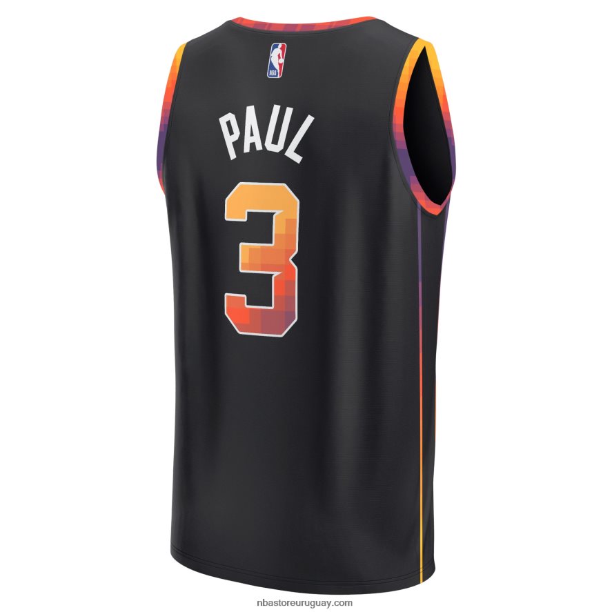 camiseta de jugador de phoenix suns chris paul black fast break 6L080N196 NBA