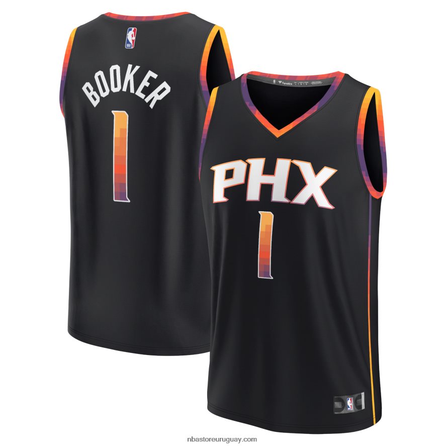 camiseta de jugador de phoenix suns devin booker black fast break 6L080N21 NBA