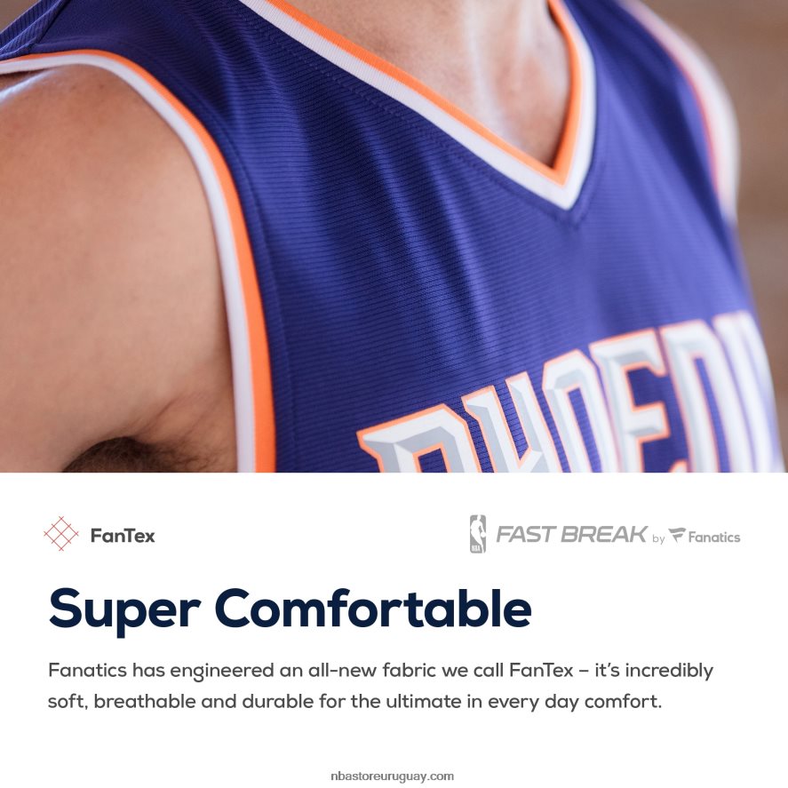 camiseta réplica de cameron johnson de los suns de phoenix morada 6L080N3165 NBA