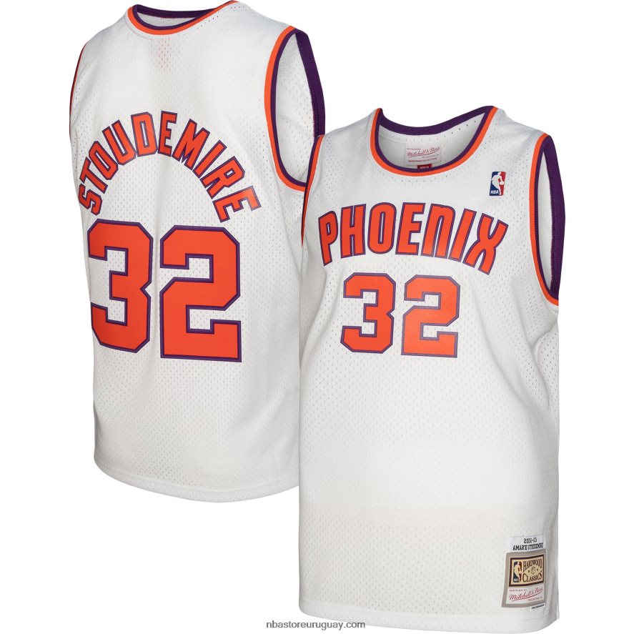 phoenix suns amar\'e stoudemire mitchell & ness blanco hardwood classics swingman jersey 6L080N7282 NBA