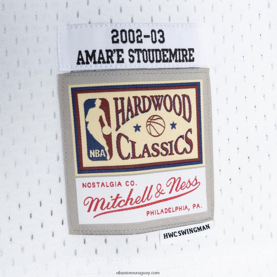 phoenix suns amar\'e stoudemire mitchell & ness blanco hardwood classics swingman jersey 6L080N7282 NBA