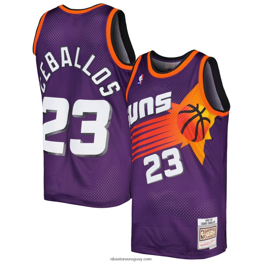 phoenix suns cedric ceballos mitchell & ness púrpura hardwood classics swingman jersey 6L080N2425 NBA
