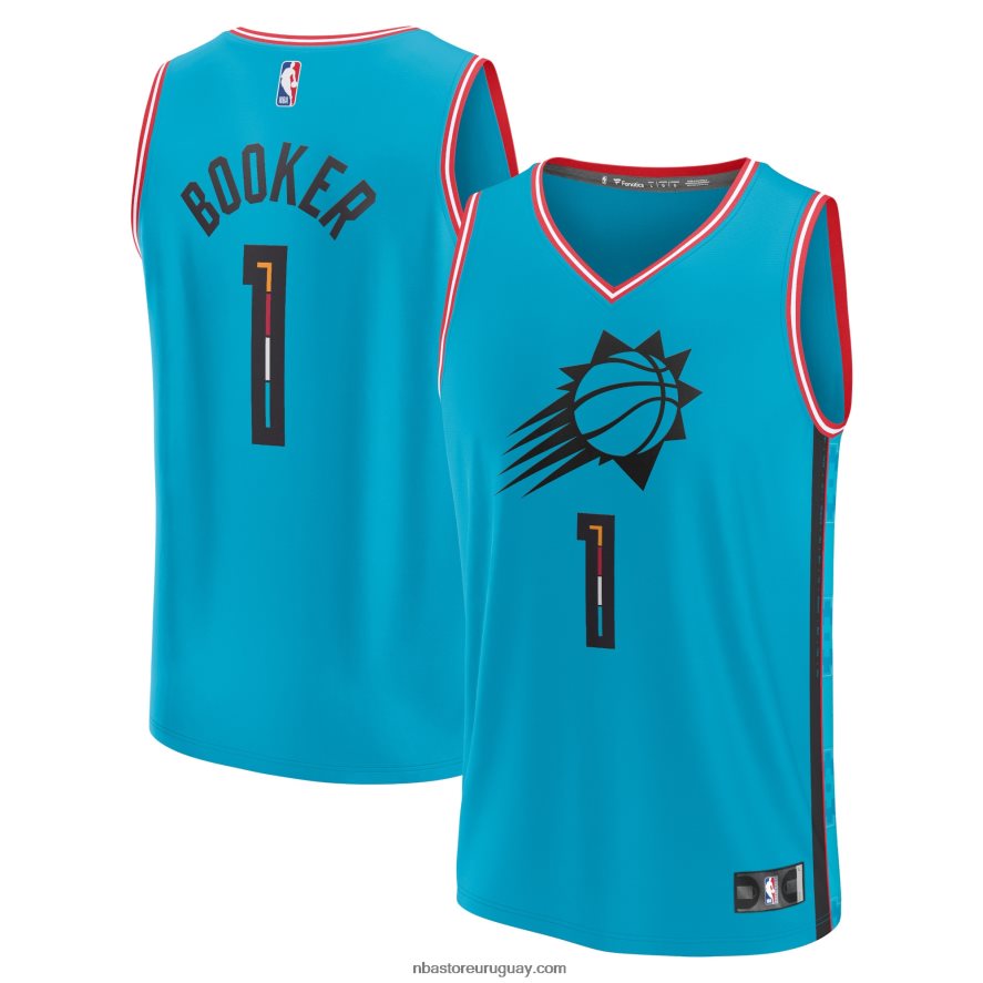 phoenix suns devin booker turquesa fastbreak jersey 6L080N52 NBA