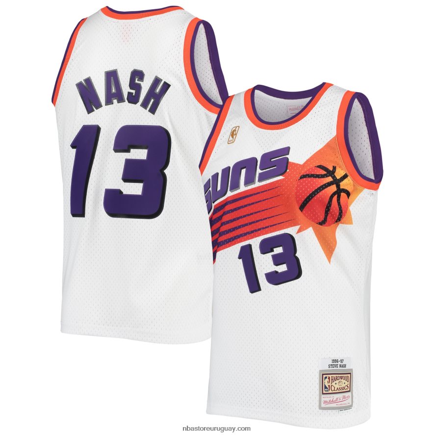 phoenix suns steve nash mitchell & ness blanco 1996-authentic hardwood classics jersey swingman 6L080N7758 NBA