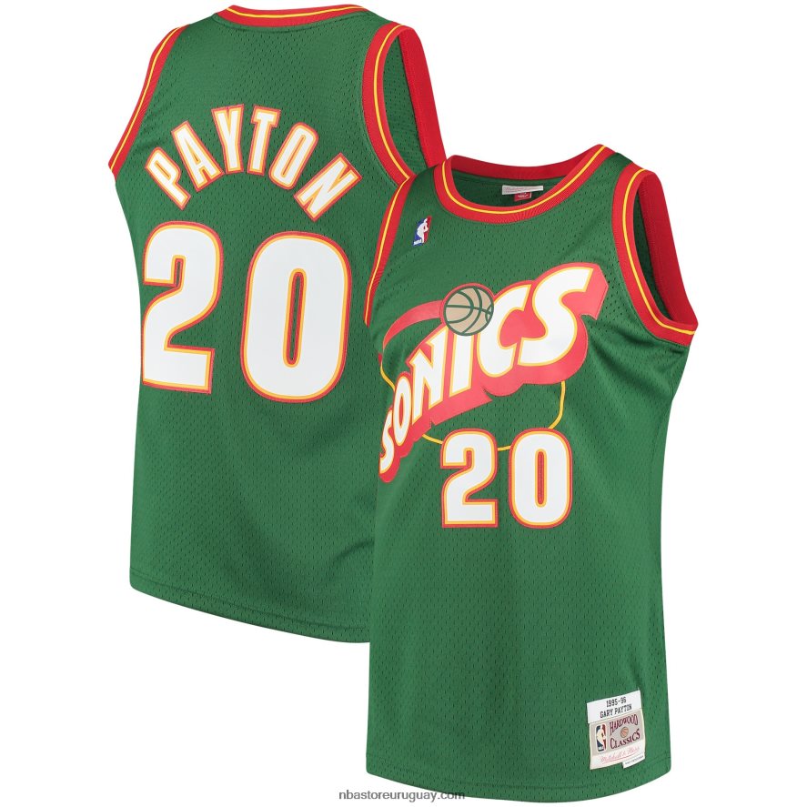 seattle supersonics gary payton mitchell & ness green hardwood classics swingman jersey 6L080N815 NBA