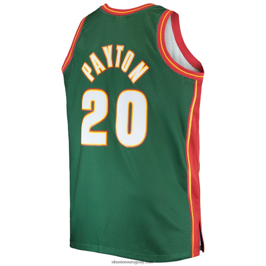 seattle supersonics gary payton mitchell & ness verde grande y alto clásico de madera dura swingman jersey 6L080N7540 NBA