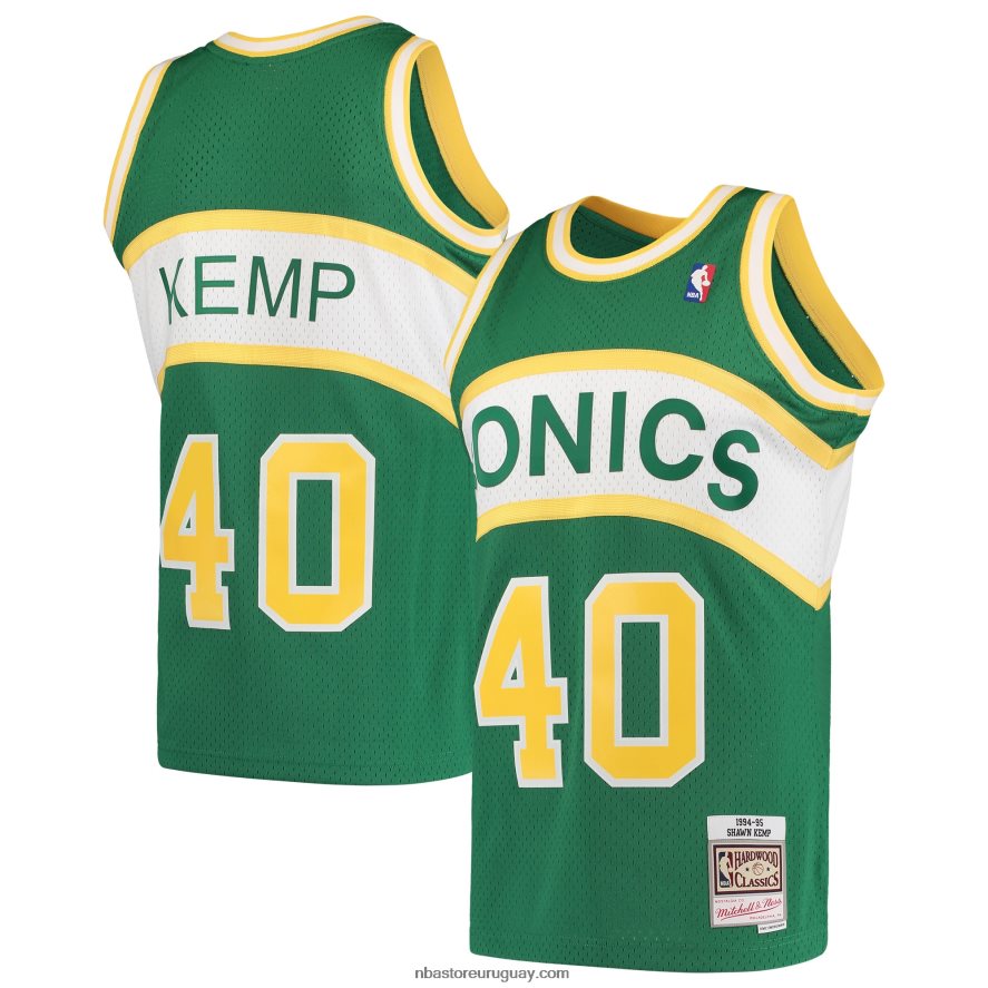seattle supersonics shawn kemp mitchell & ness green hardwood classics swingman jersey 6L080N2038 NBA
