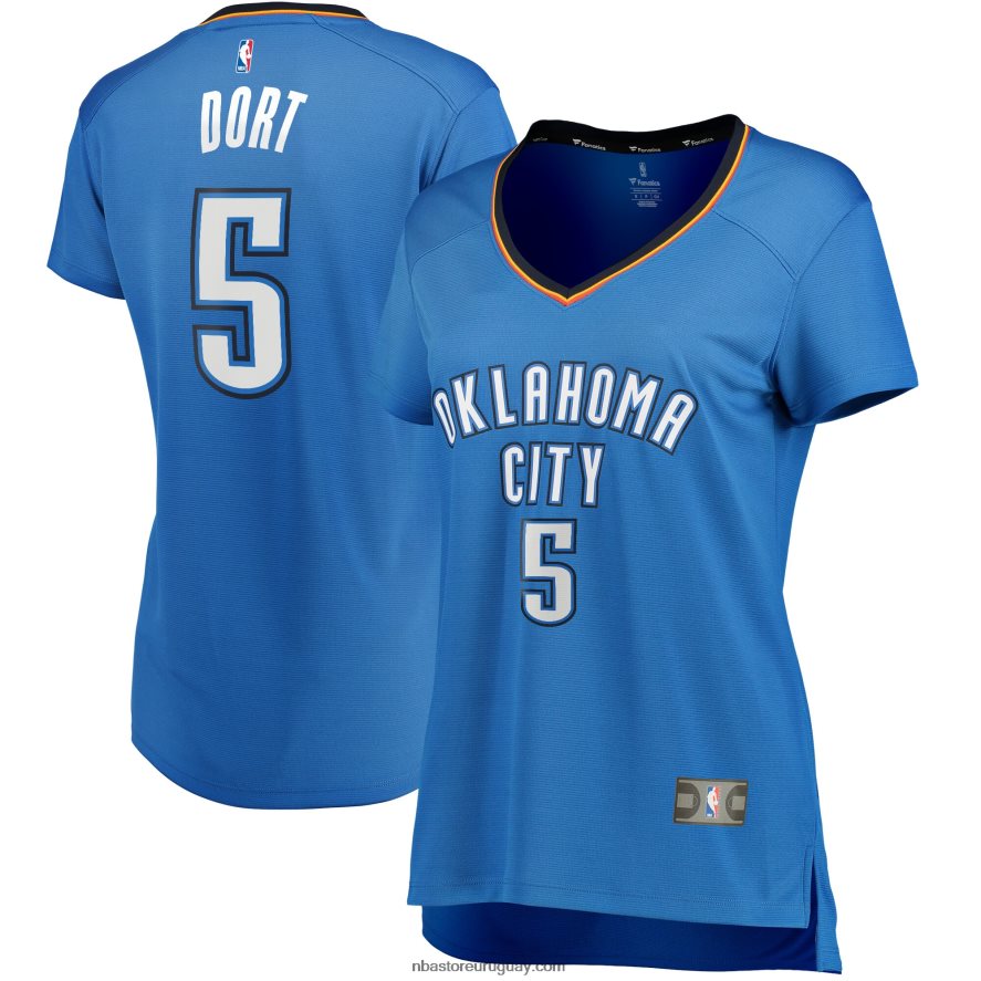 camiseta de jugador de oklahoma city thunder luguentz dort blue fast break 6L080N13014 NBA