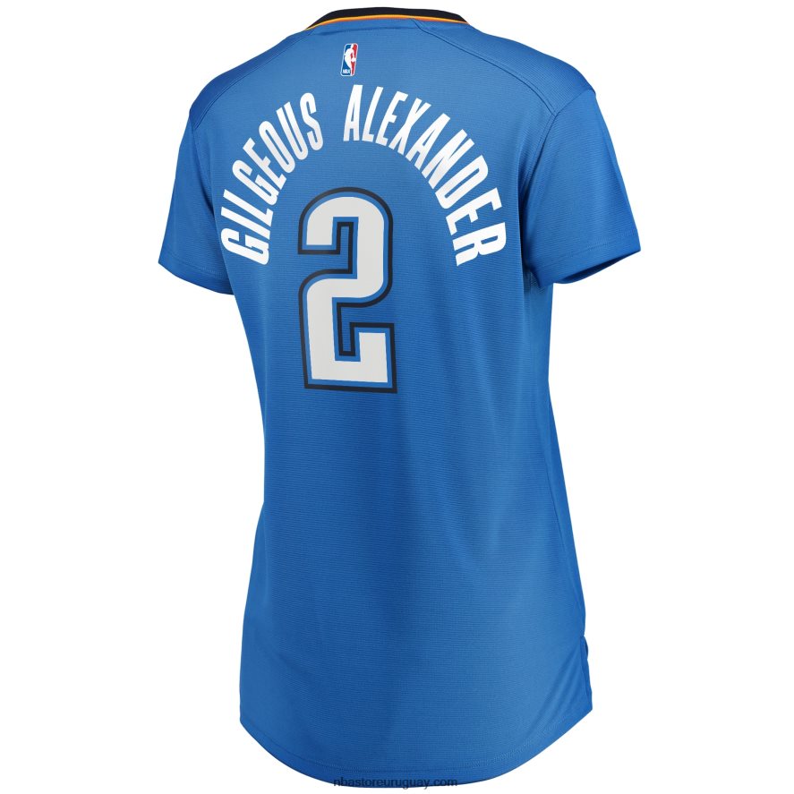 camiseta de jugador de oklahoma city thunder shai gilgeous-alexander blue fast break 6L080N9816 NBA