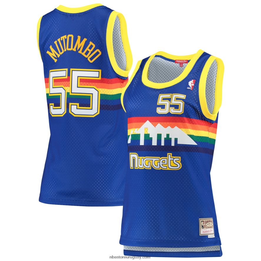 denver nuggets dikembe mutombo mitchell & ness royal hardwood classics swingman jersey 6L080N8760 NBA